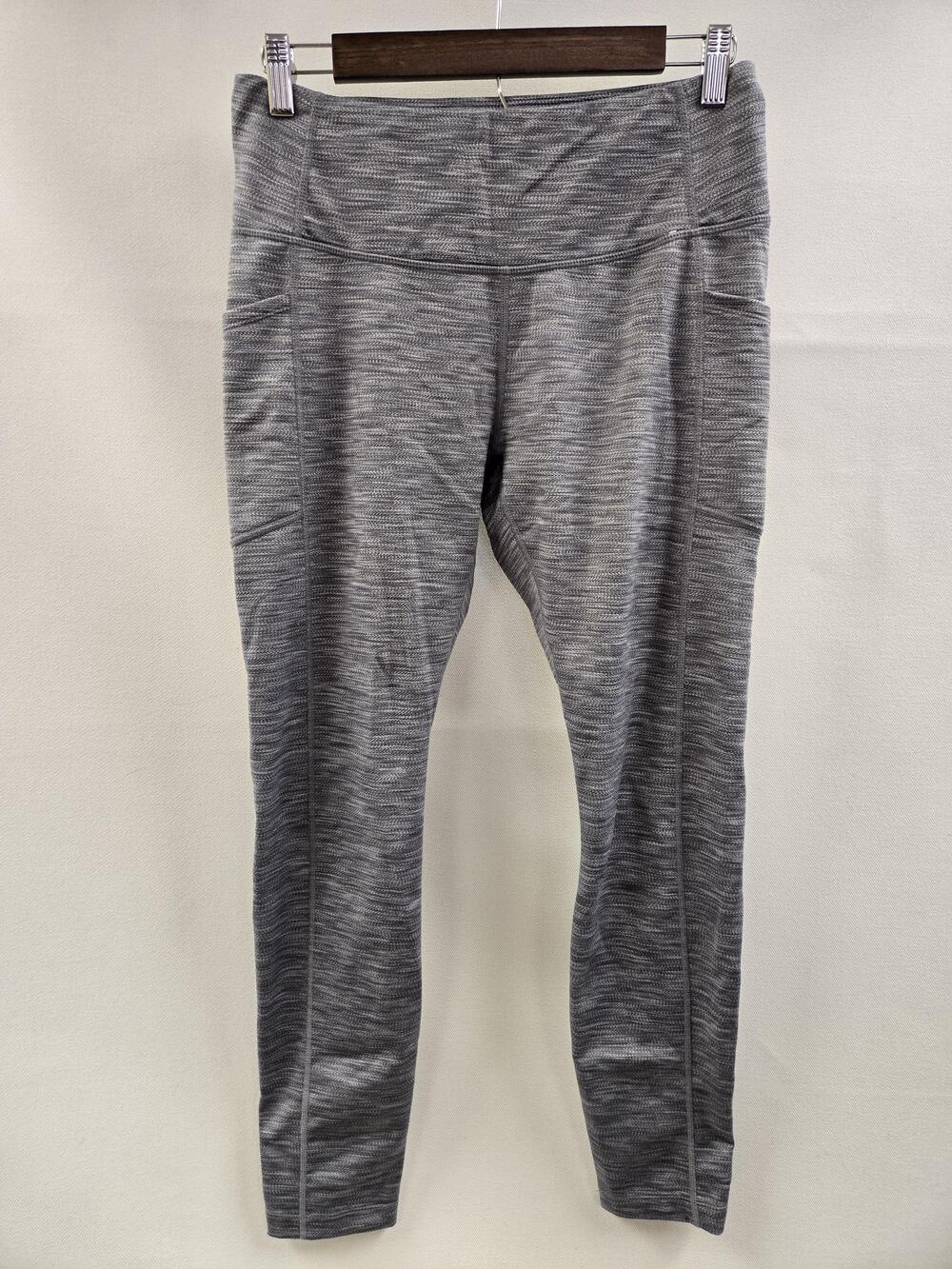 Mondetta Leggings Womens Medium Gray High Rise Pockets Ankle Performance Yoga
